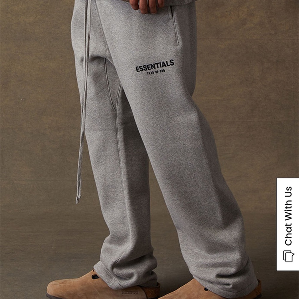 Essentials fear of god dark oatmeal sweatpants. Relaxed fit. Mens size Medium.